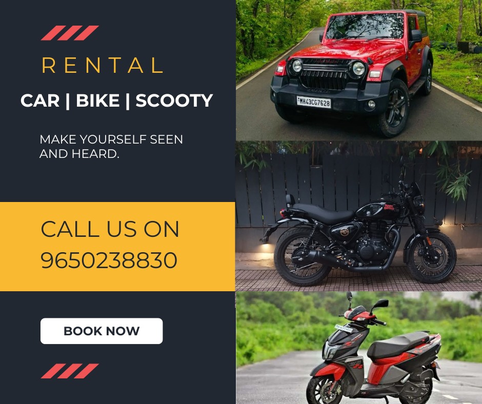 Black Motorbike Rental Promo Facebook Post